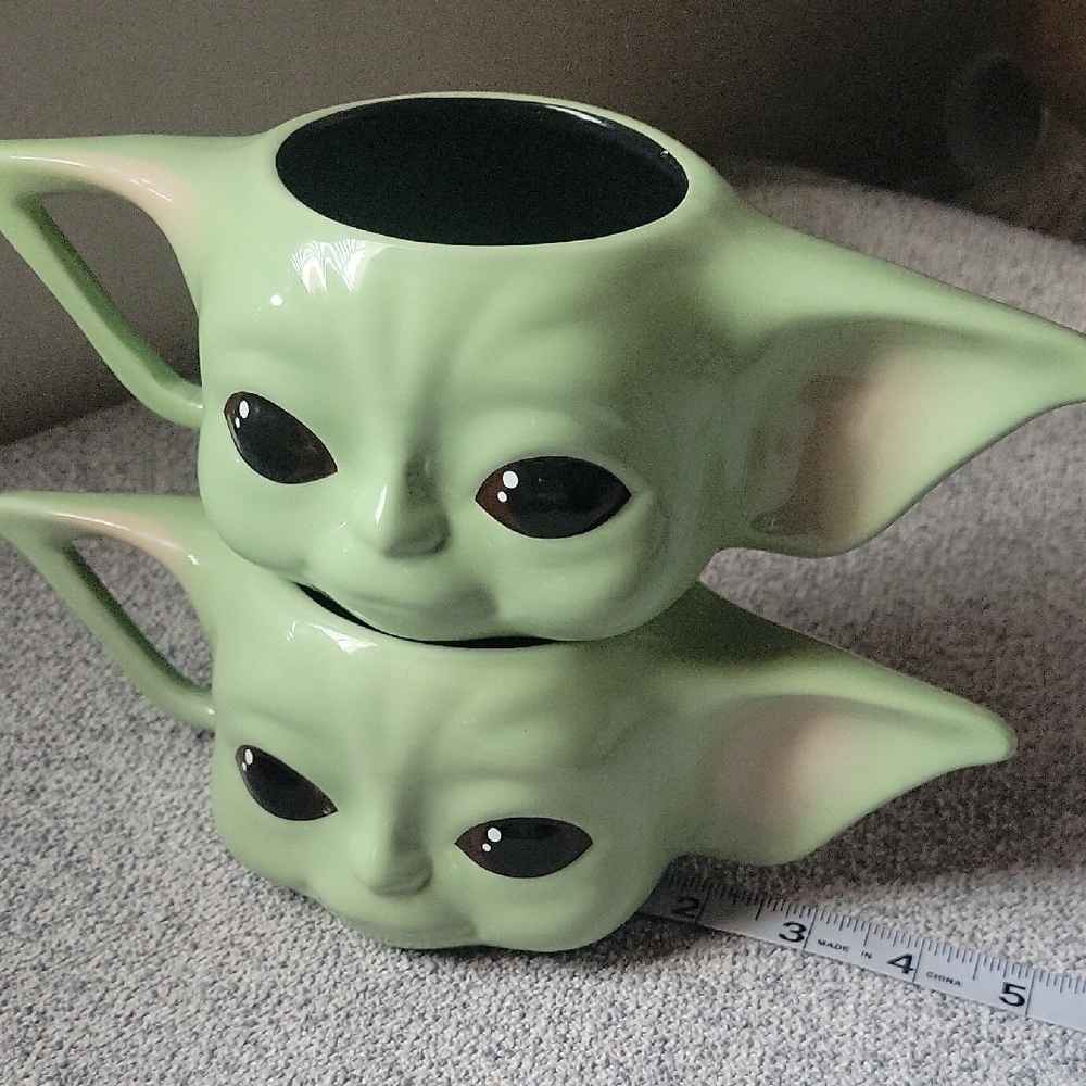 Disney STAR WARS GROGU Green Ceramic Baby Alien Mugs Set of 2 - Picture 5 of 6